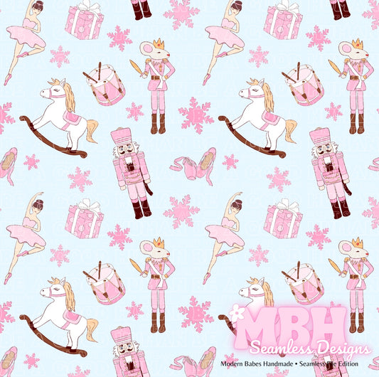 Pink Nutcracker Seamless Pattern