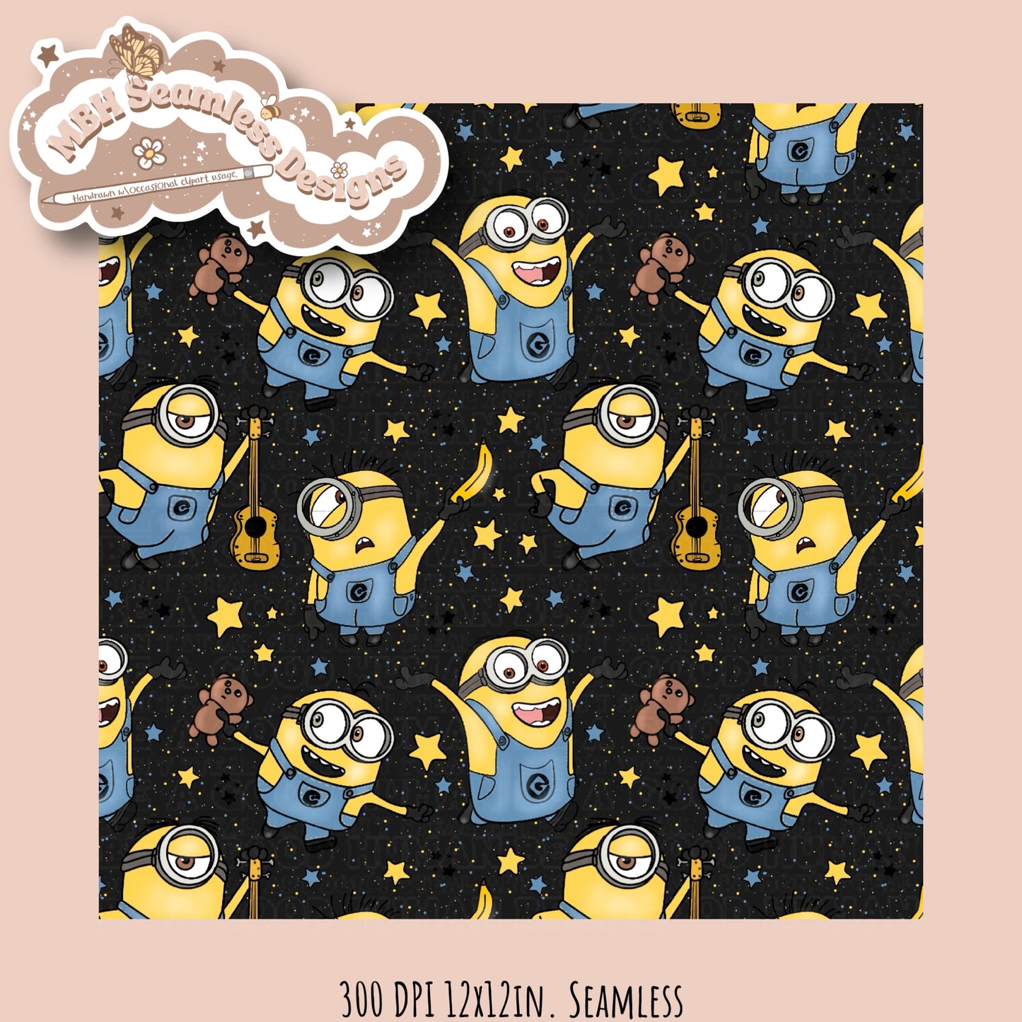 Minions Seamless Pattern MULTIPLE COLORWAYS