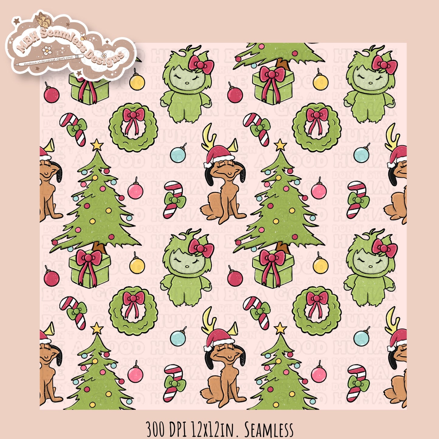 HK x Green Guy Seamless Pattern // Assorted Colorways