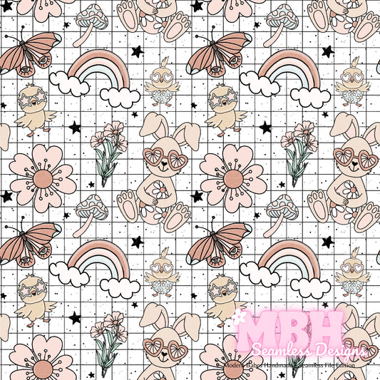 GRID Easter Vibes Seamless Pattern Multiple Colorways