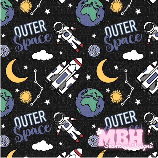 Outer Space ASSORTED COLORWAYS Seamless Pattern