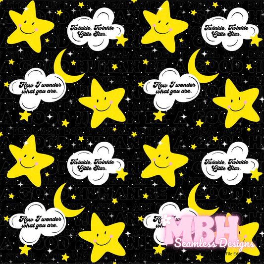 Twinkle Twinkle Little Star Seamless Pattern