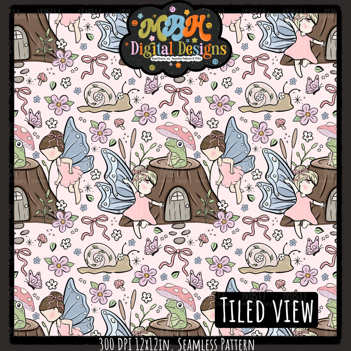 Hextober Day 3 • Whimsy Seamless Pattern // PNG // MULTIPLE COLORWAYS (Hextober files are not available in drives.)