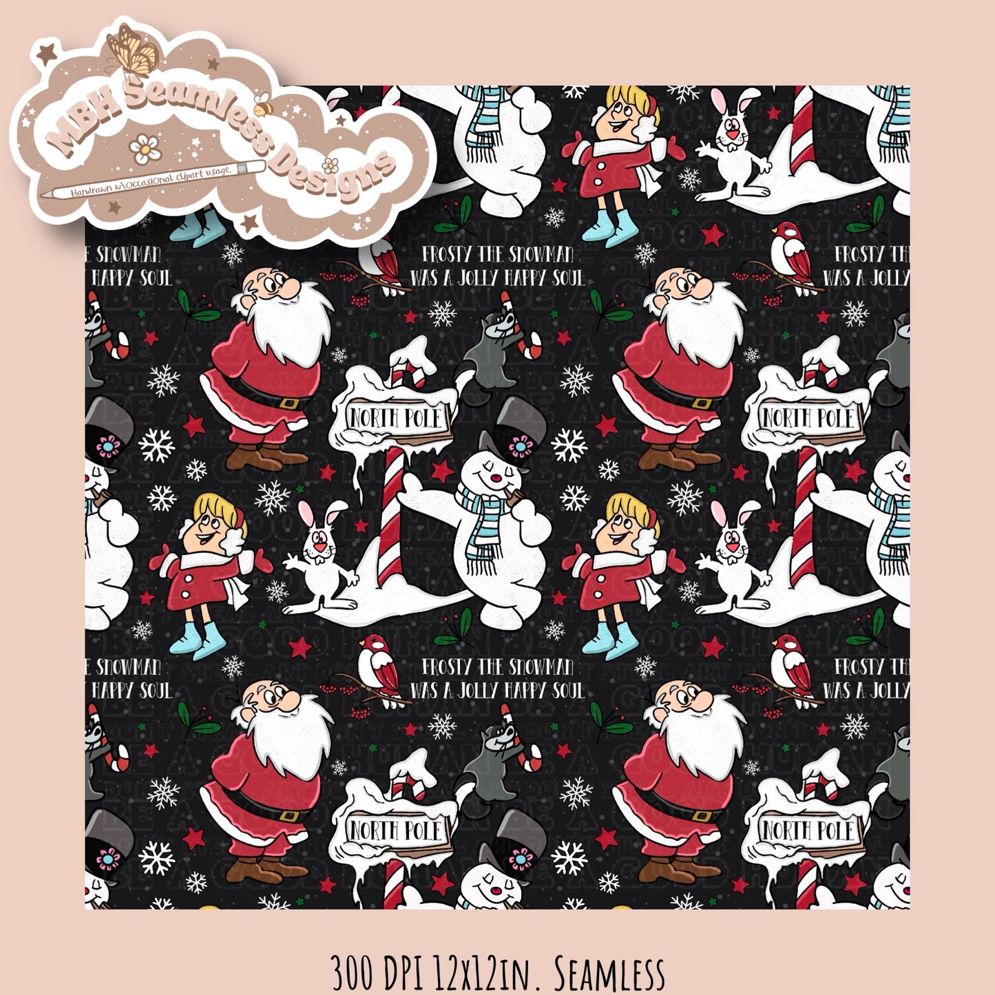 Classic Frosty Seamless Pattern MULTIPLE COLORWAYS