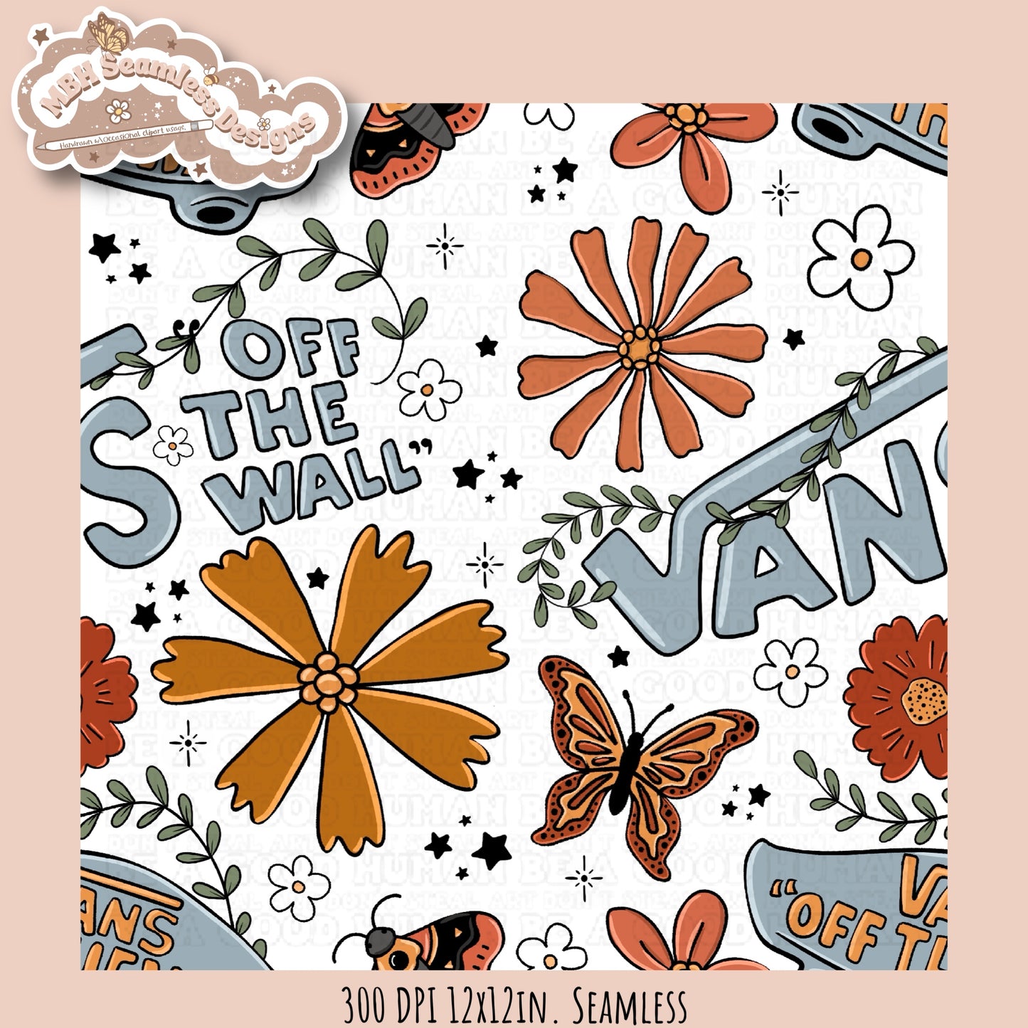 Off the Wall Floral Seamless Pattern MULTIPLE COLORWAYS