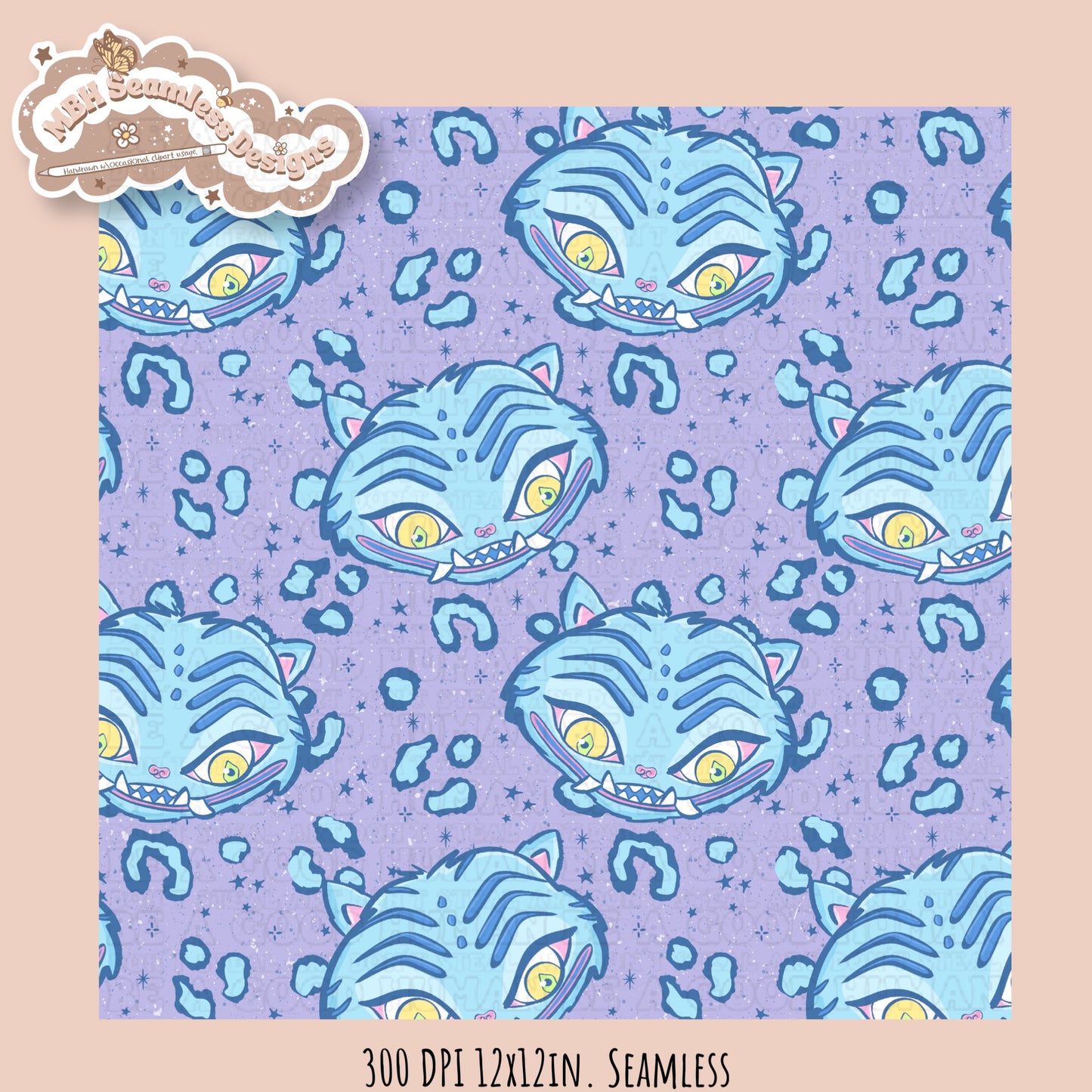 Derpy Cheetah Print Seamless Pattern // Assorted Colorways