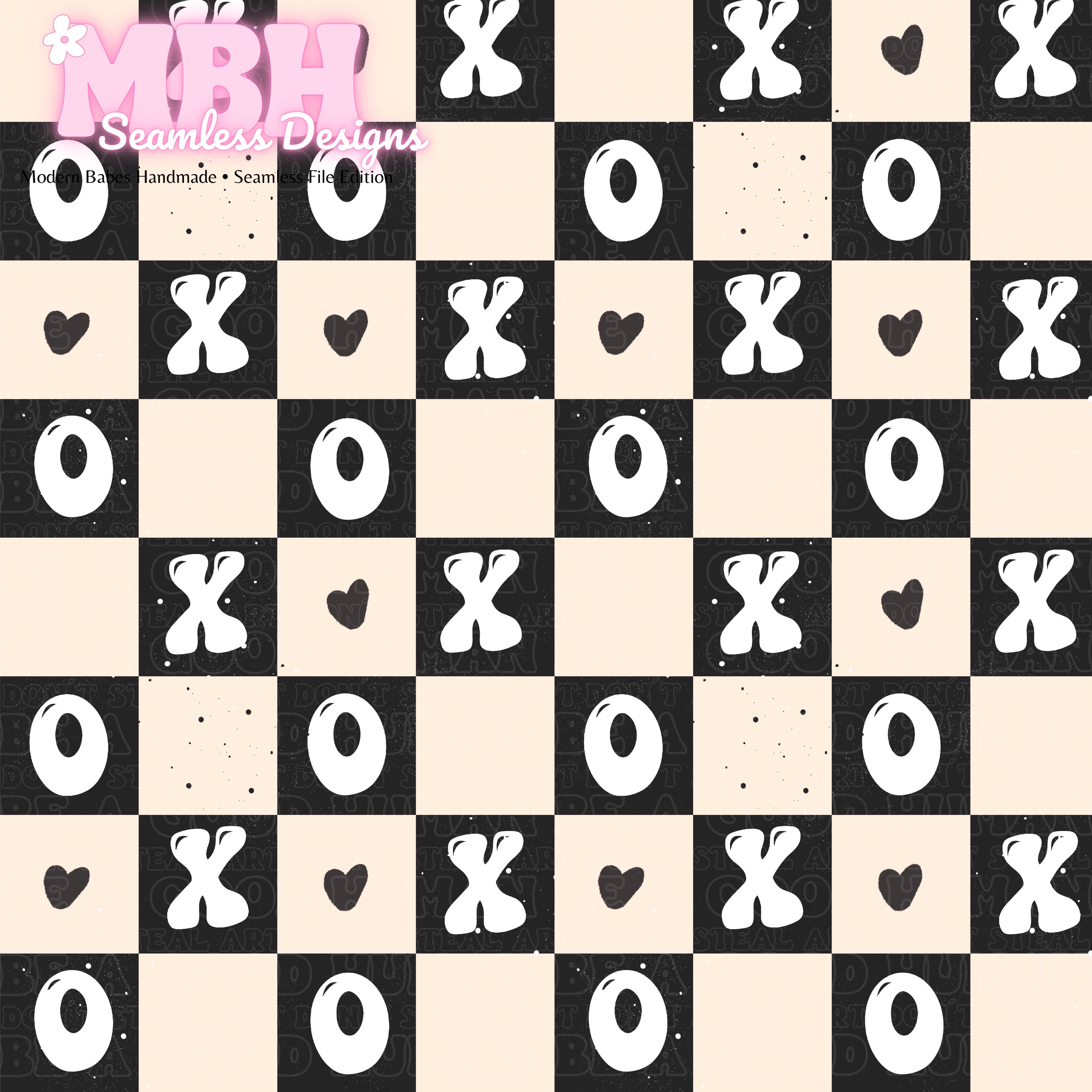 Checkered XOXO Seamless Pattern MULTIPLE COLORWAY OPTIONS – MBH ...