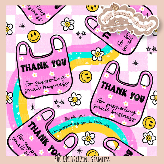 Rainbow Shop Small Seamless Pattern // PNG // Assorted Colorway Options