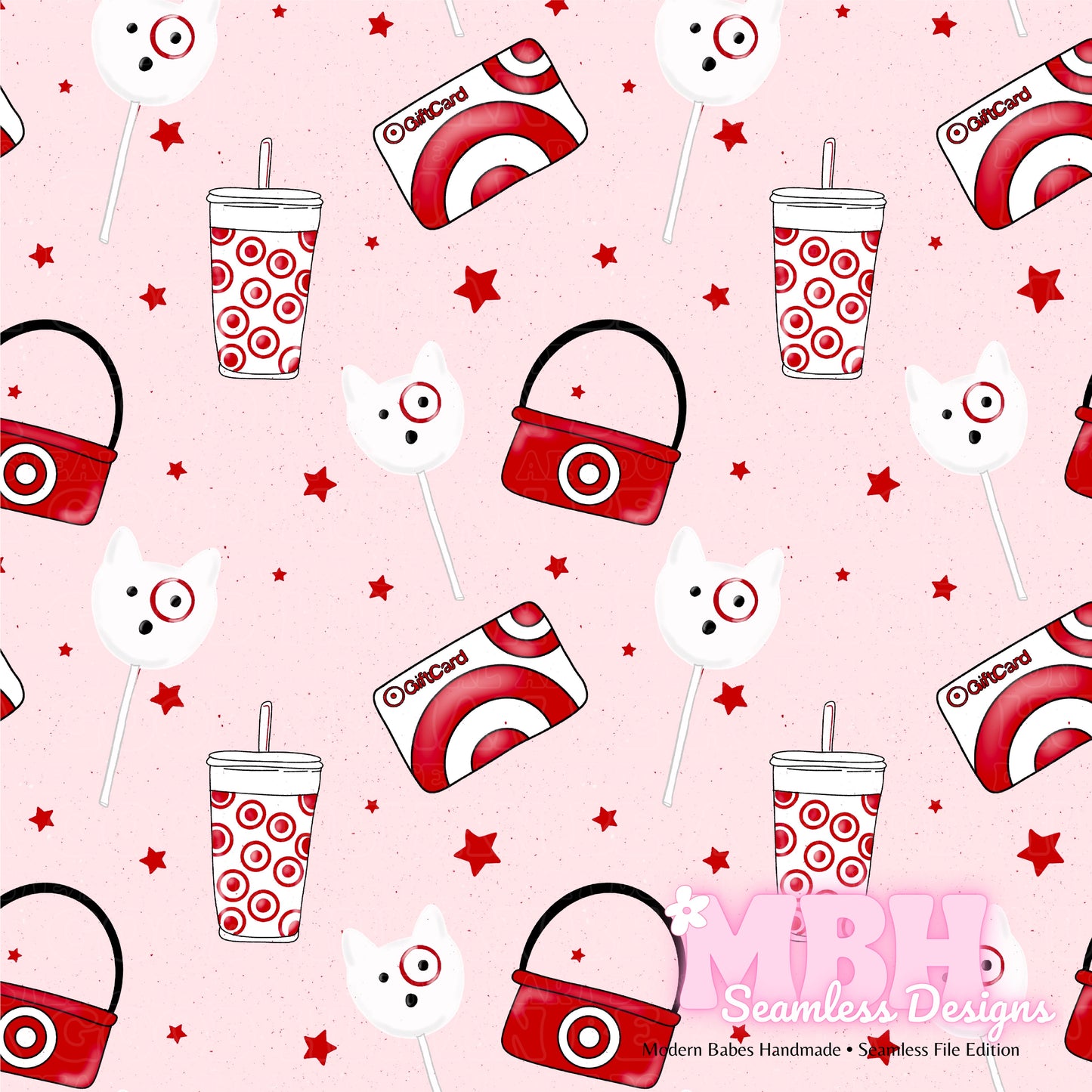 Target Cake Pop Assorted Colorways Seamless Pattern