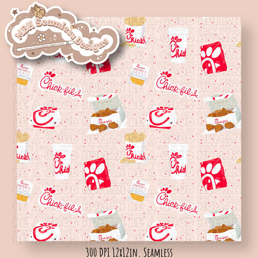 Chic Fil A Spex Seamless Pattern