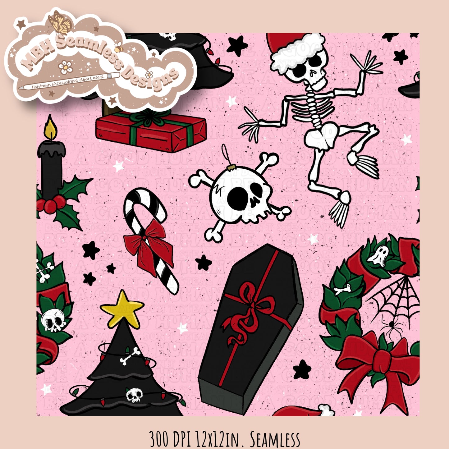 Spooky Christmas Seamless MULTIPLE COLORWAYS