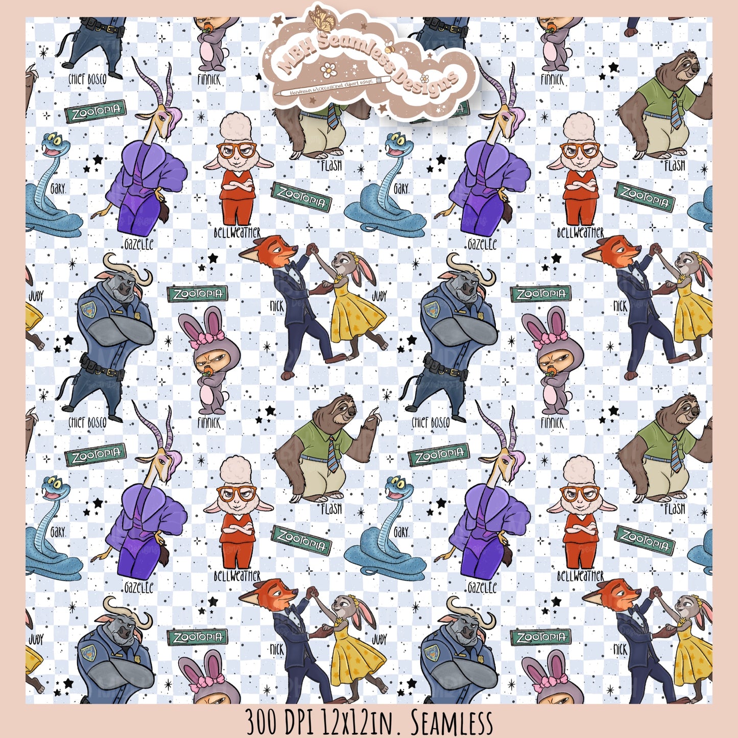 Nick Judy & Friends Seamless Pattern // Assorted Colorways