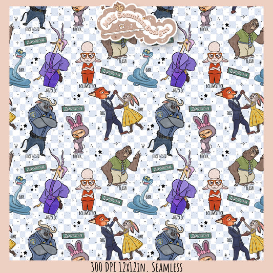 Nick Judy & Friends Seamless Pattern // Assorted Colorways