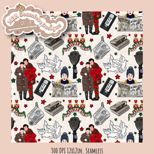 Home Alone 2 Starry Seamless Pattern & PNG MULTIPLE COLORWAYS