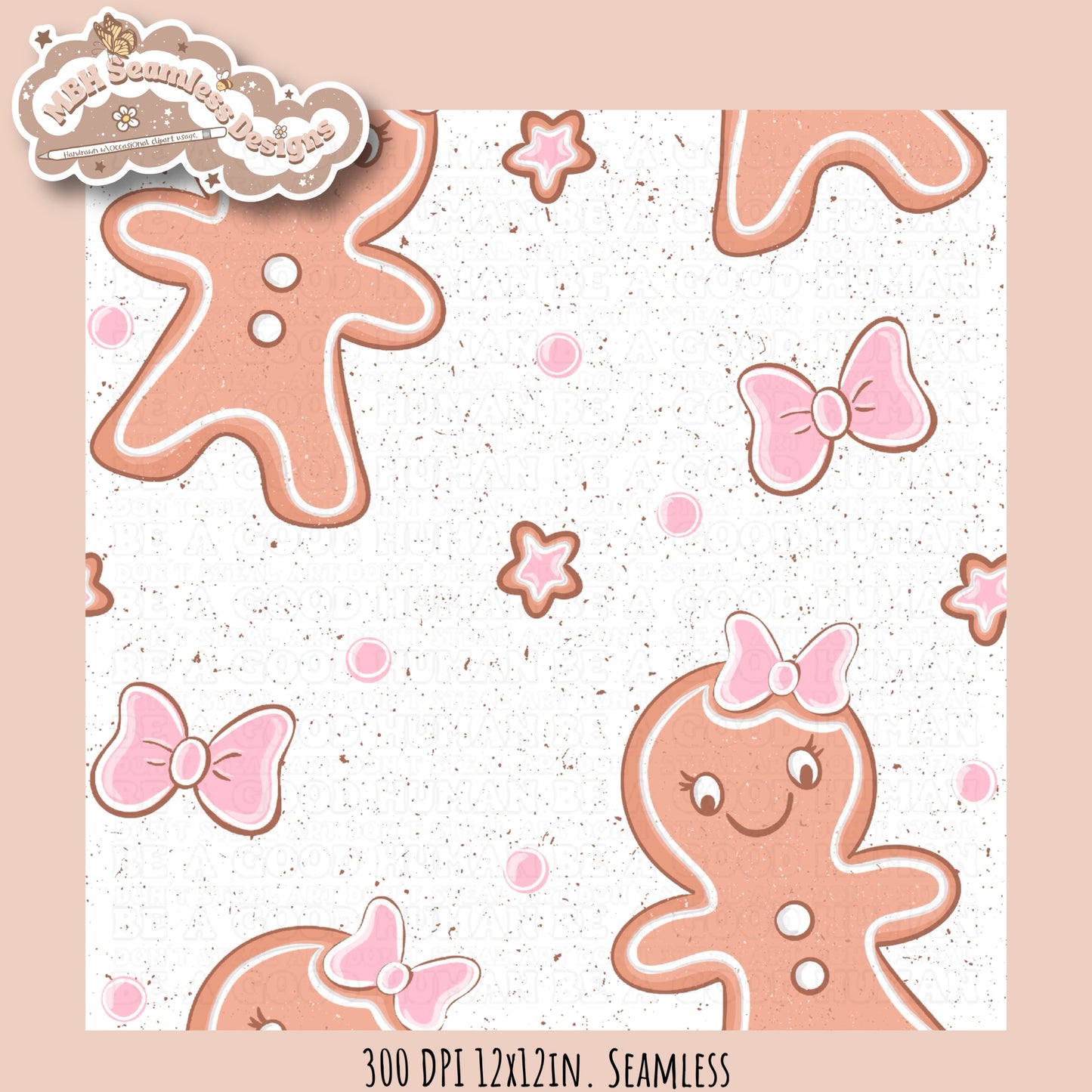 Pink Gingerbread Girl  MULTIPLE COLORWAYS