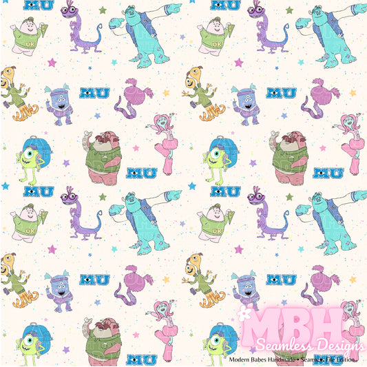 Monsters University Seamless Pattern