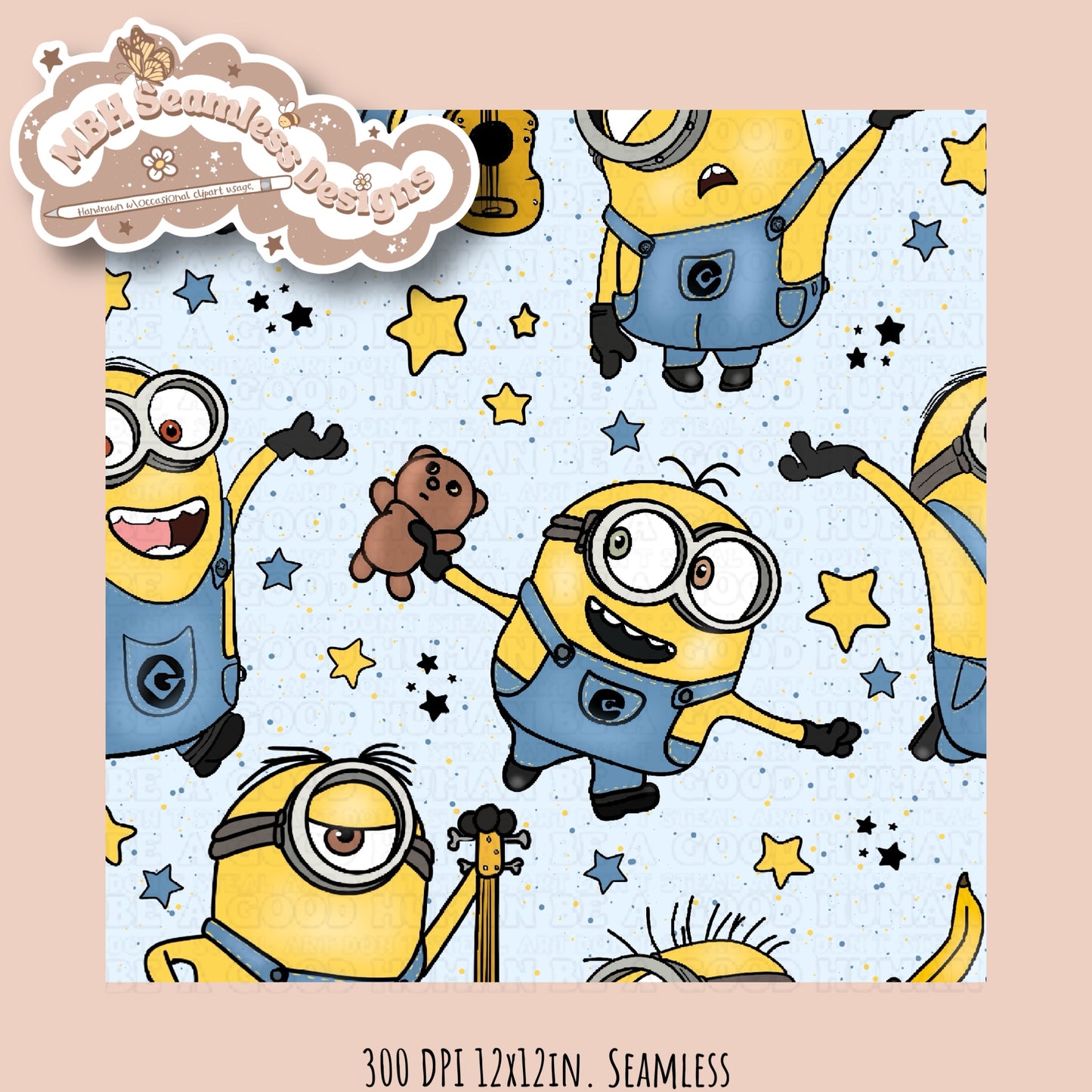 Minions Seamless Pattern MULTIPLE COLORWAYS