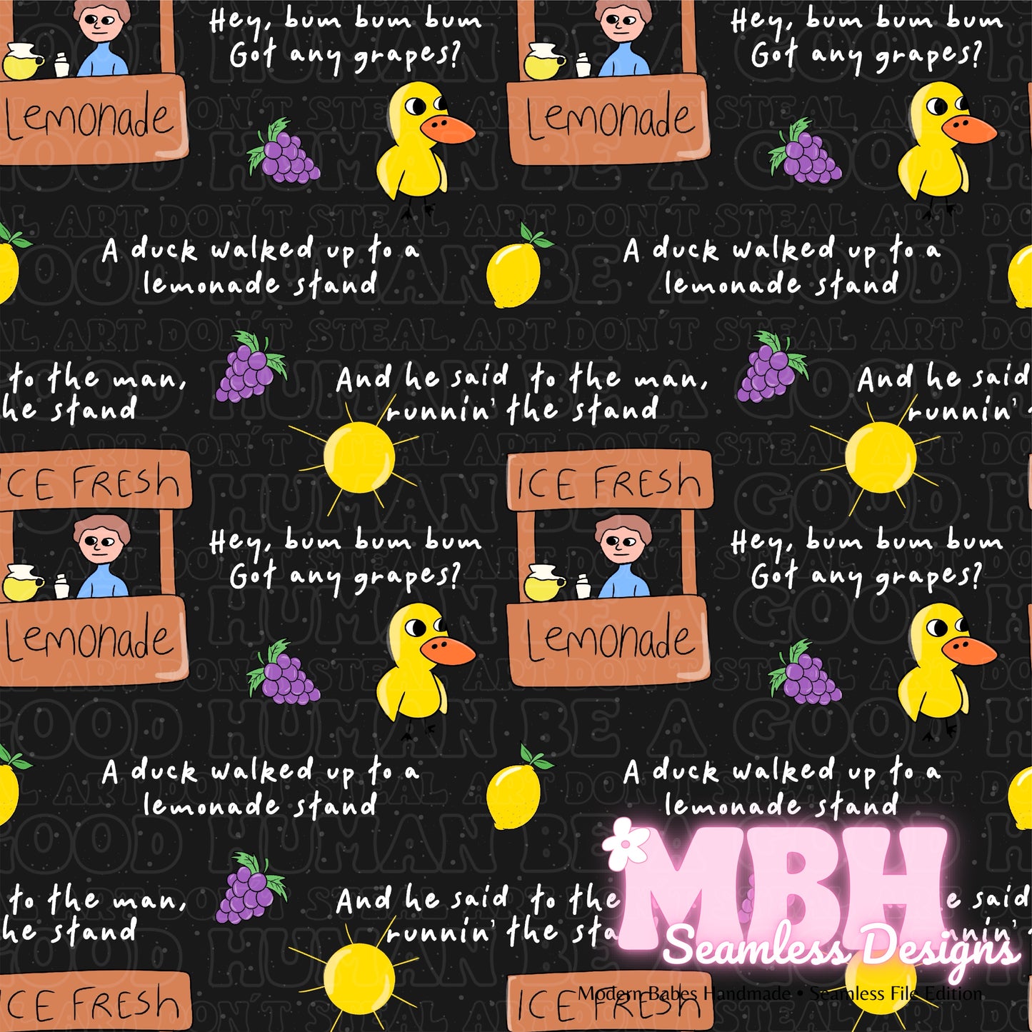 Duck Song Seamless Pattern MULTIPLE COLORWAYS