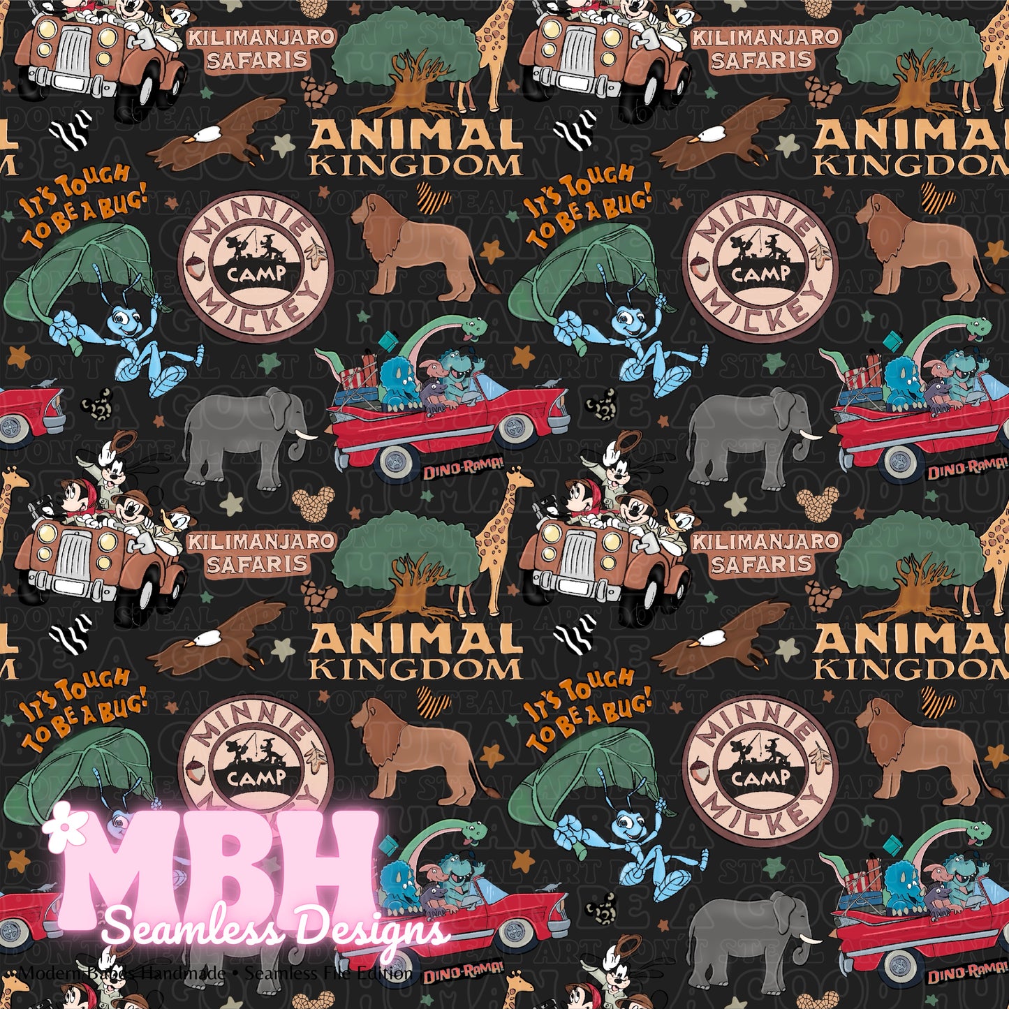 Animal Kingdom Seamless Pattern MULTIPLE COLORWAYS