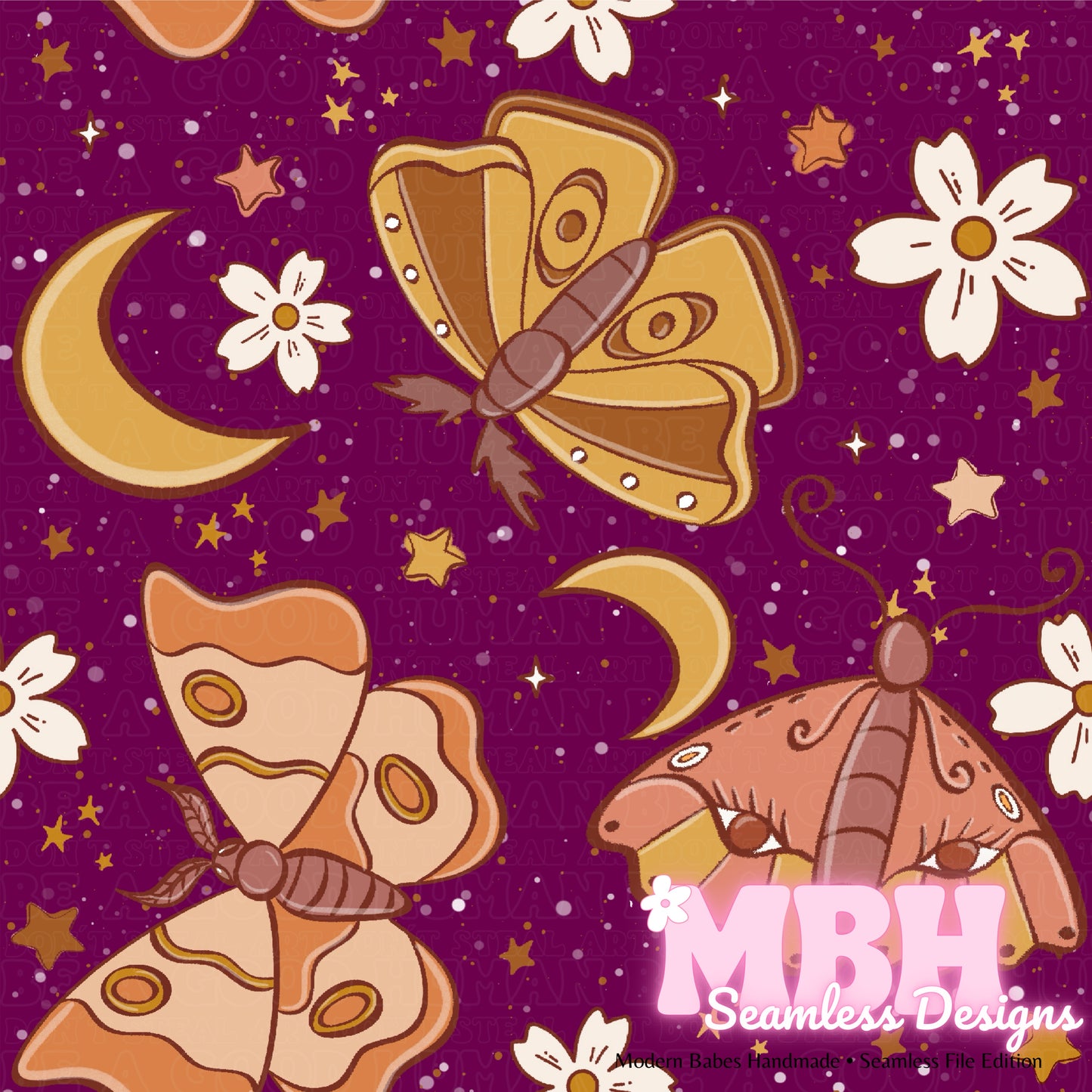 Starry Boho Moths MULTIPLE COLORWAYS