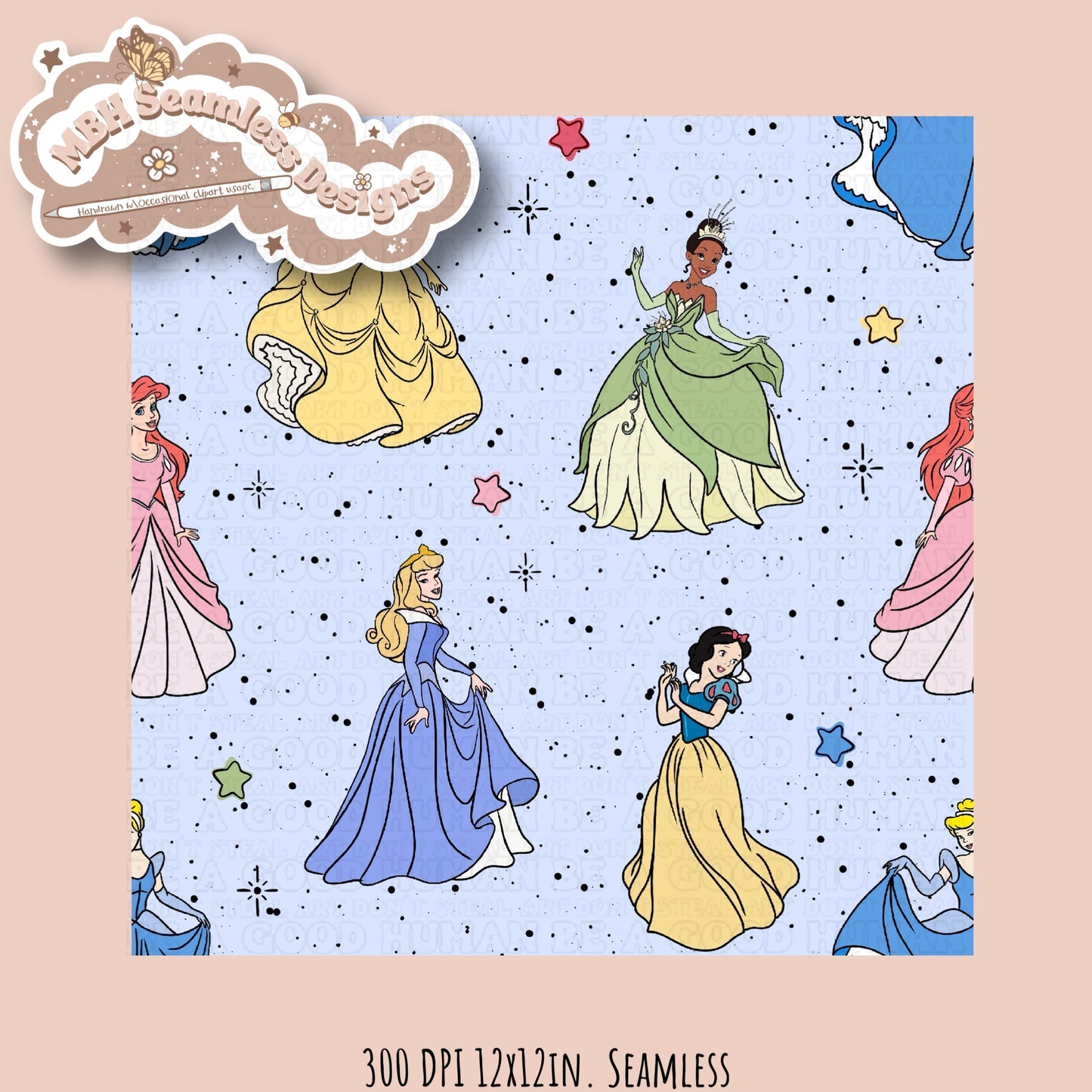 Starry Princesses Seamless MULTIPLE COLORWAYS