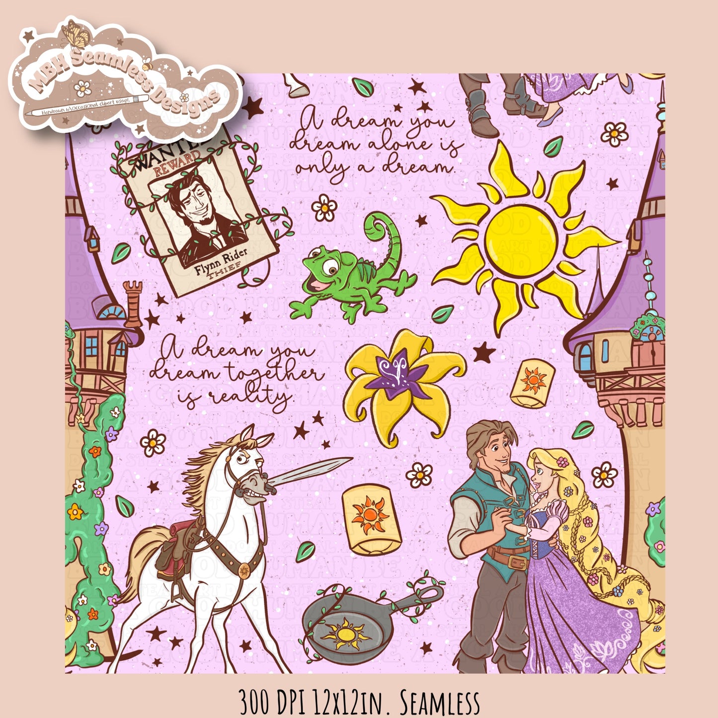 Tangled Seamless Pattern • Multiple Colorway Options