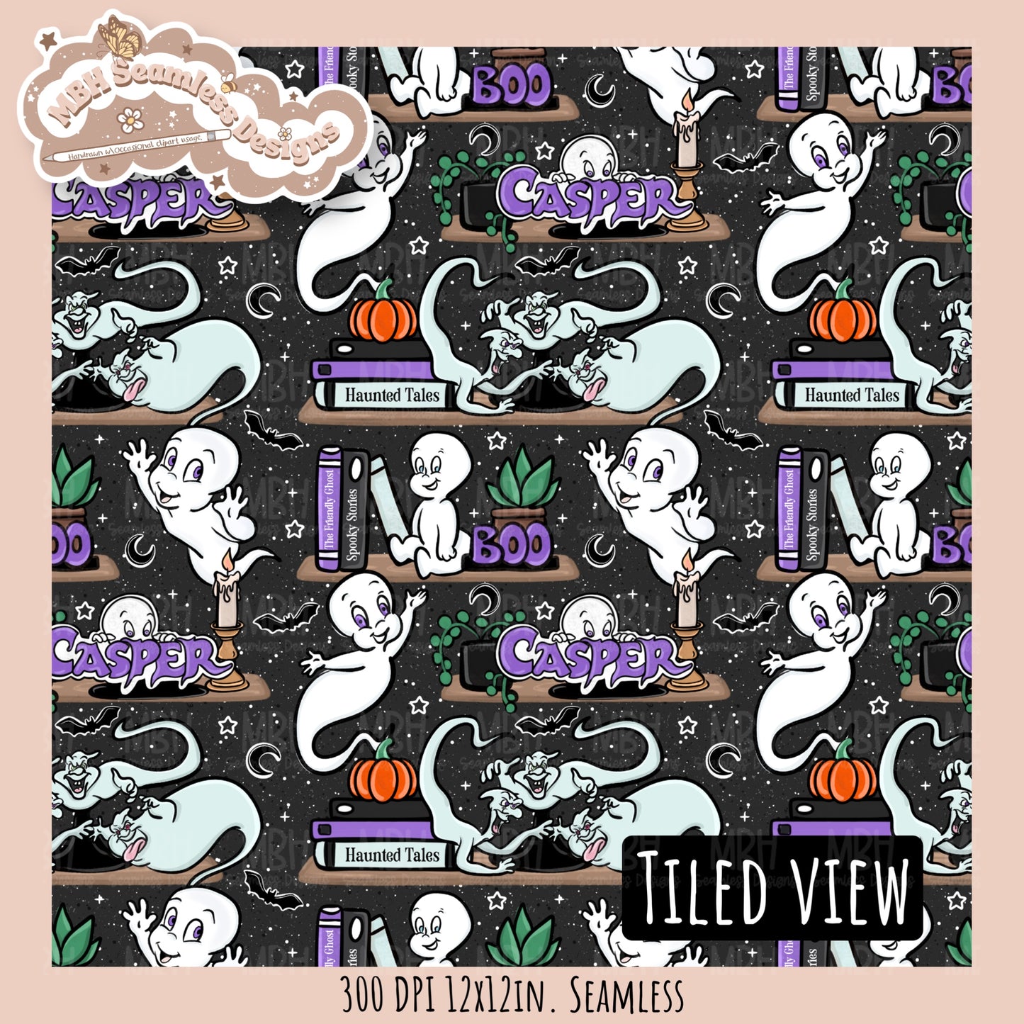 Casper Shelves Seamless Pattern // PNG // Multiple Colorway Options