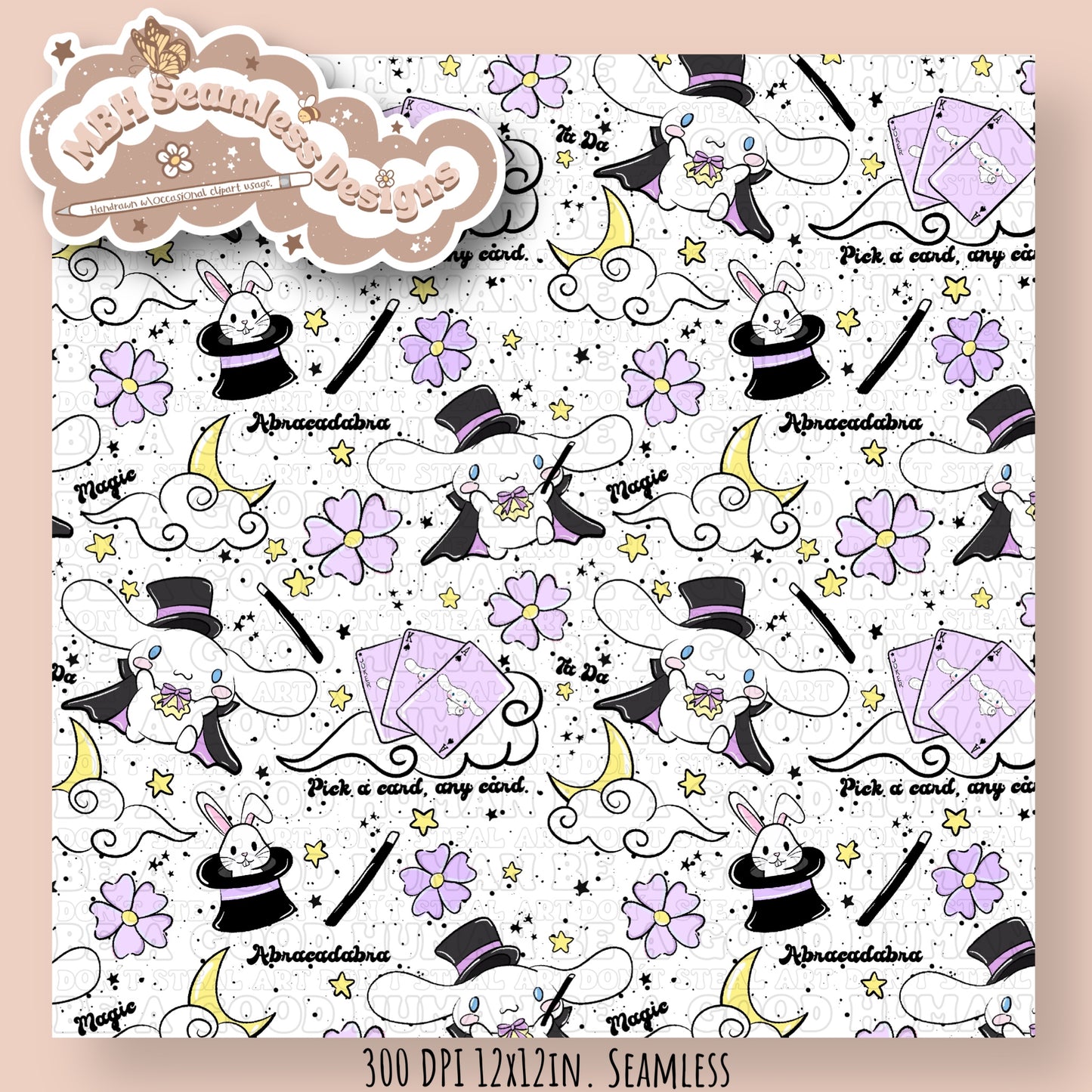 Cinnamoroll Magician Seamless Pattern MULTIPLE COLORWAYS