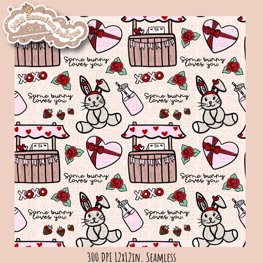 Bunny Love Seamless Pattern MULTIPLE COLORWAYS