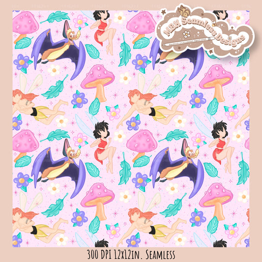 Floral Fern Gully Seamless Pattern // PNG // Assorted Colorway Options