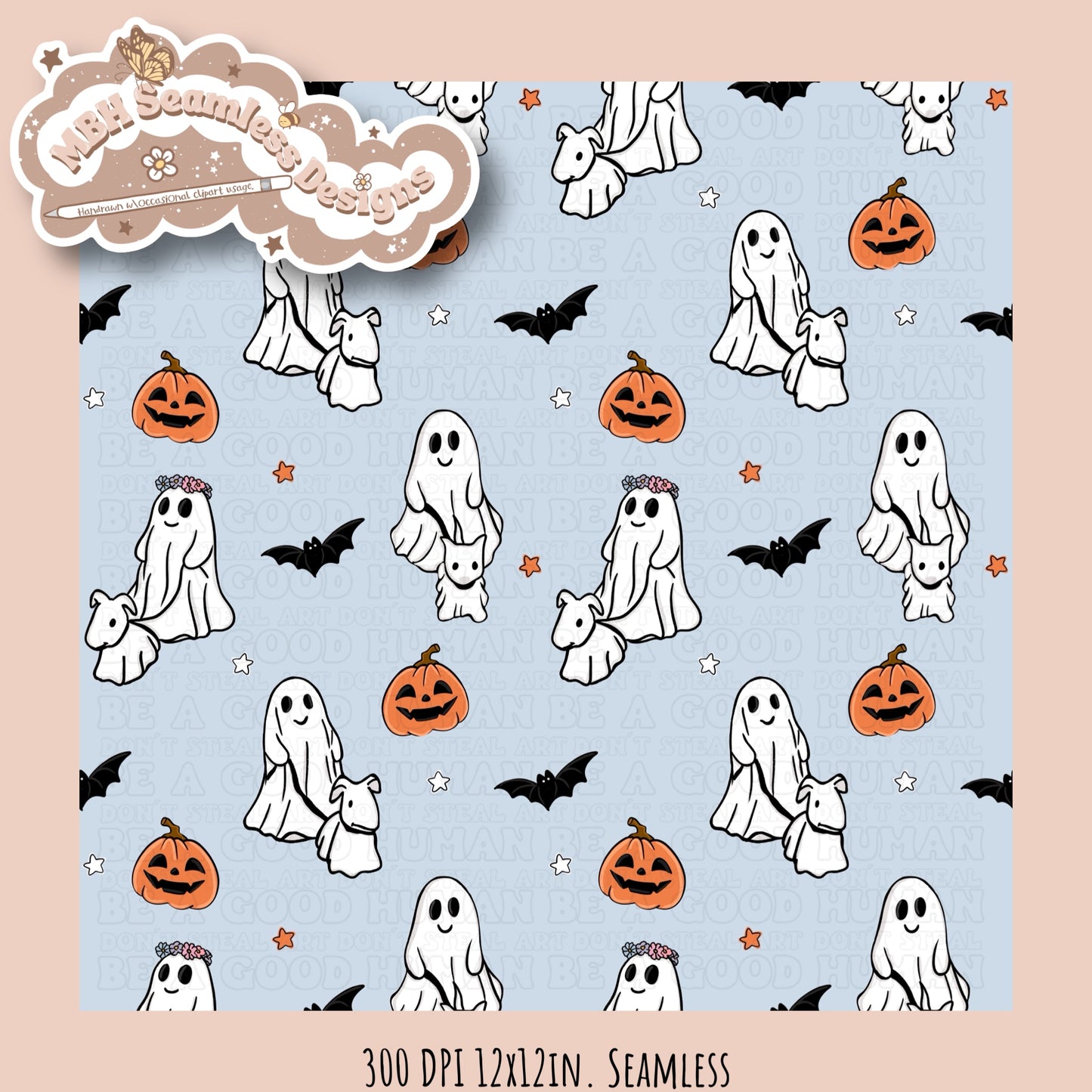 Viral Ghost Dogs Seamless MULTIPLE COLORWAYS