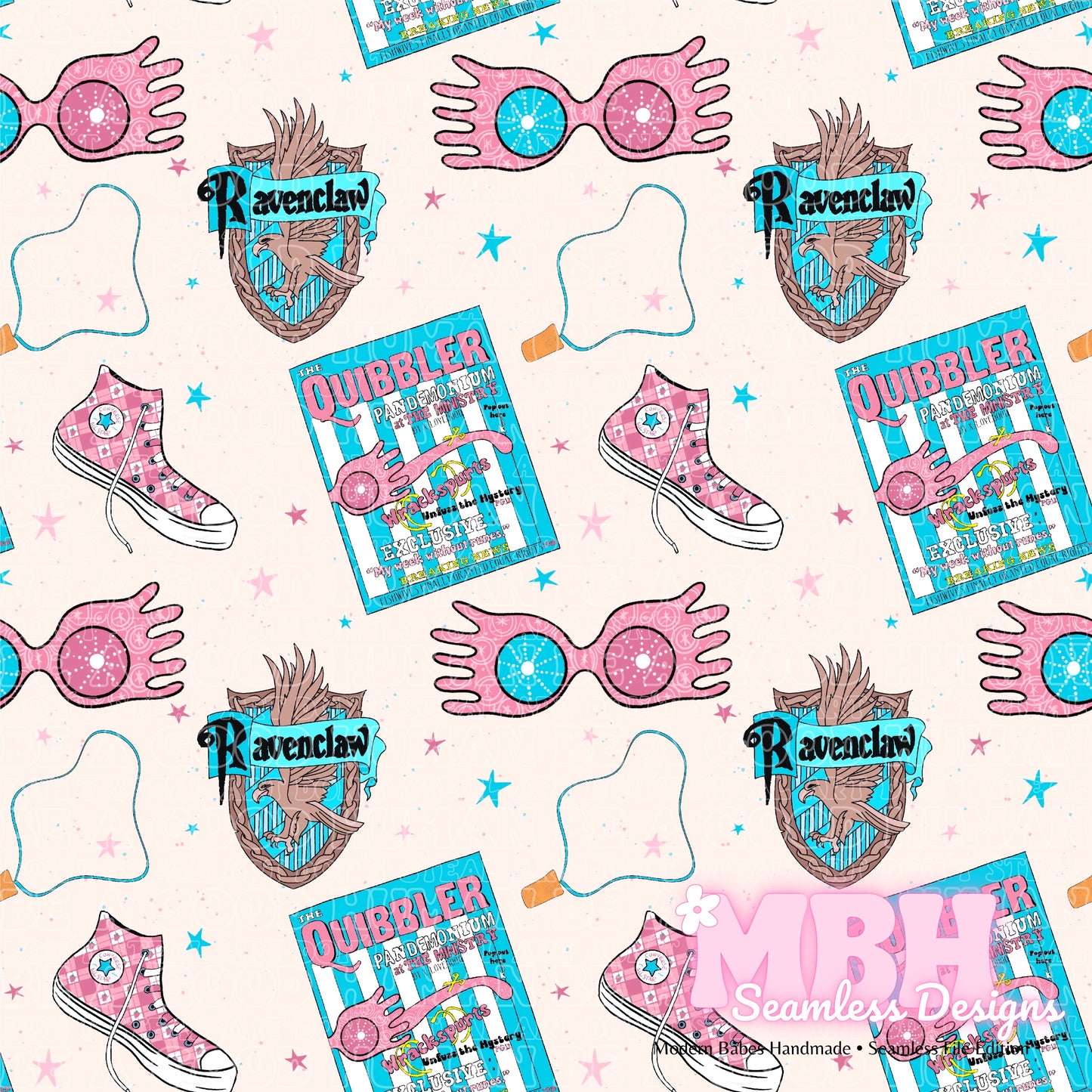 Speckled Luna Seamless Pattern MULTIPLE COLORWAYS (PNG also in shop.)