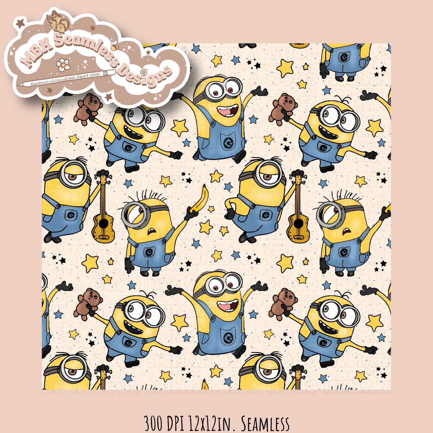 Minions Seamless Pattern MULTIPLE COLORWAYS