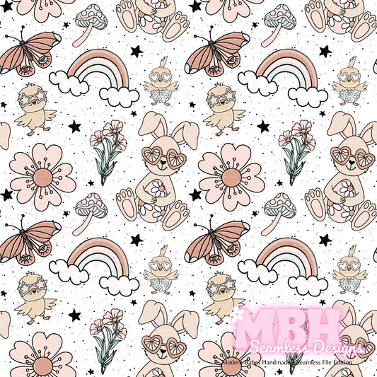 Easter Vibes Seamless Pattern Multiple Colorways