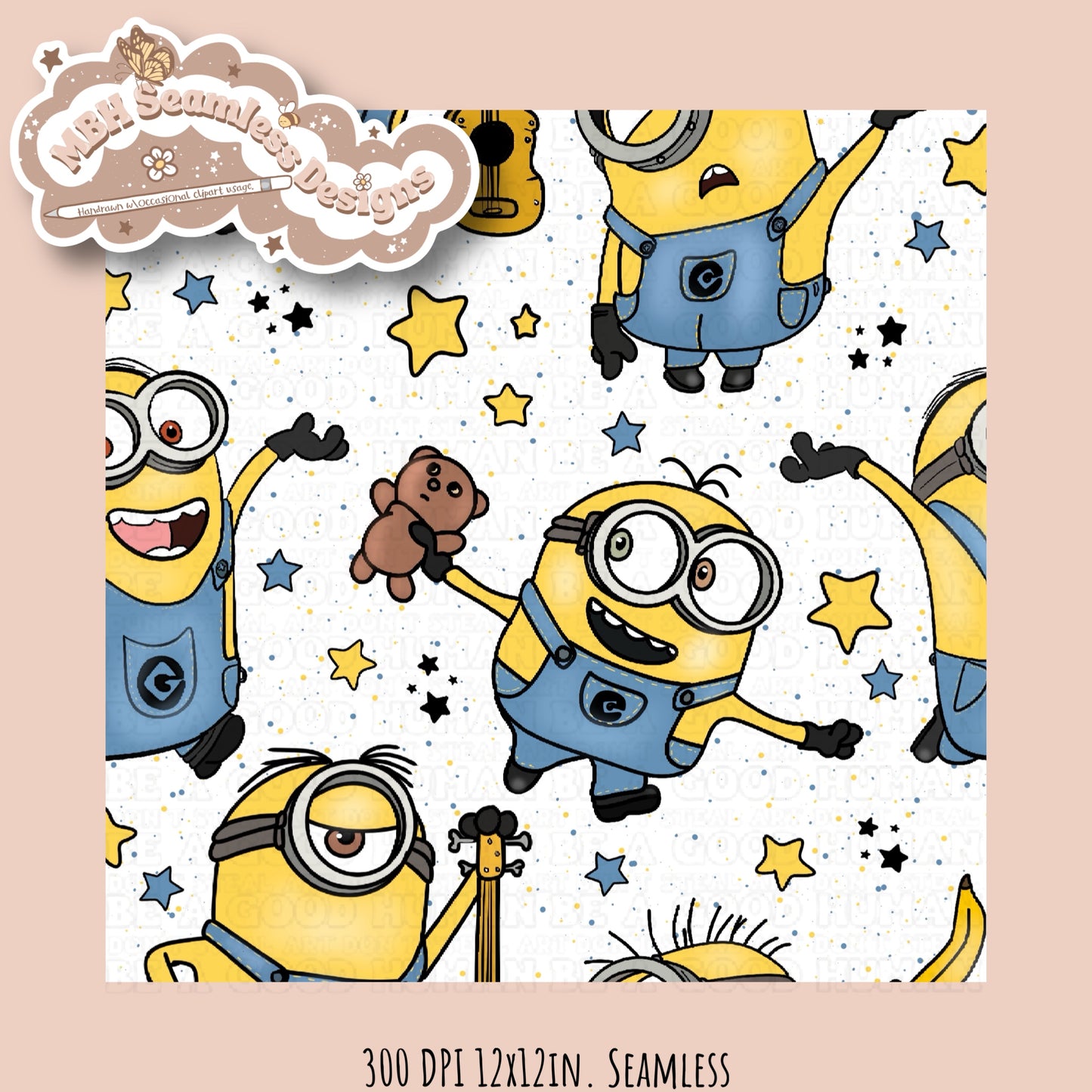 Minions Seamless Pattern MULTIPLE COLORWAYS