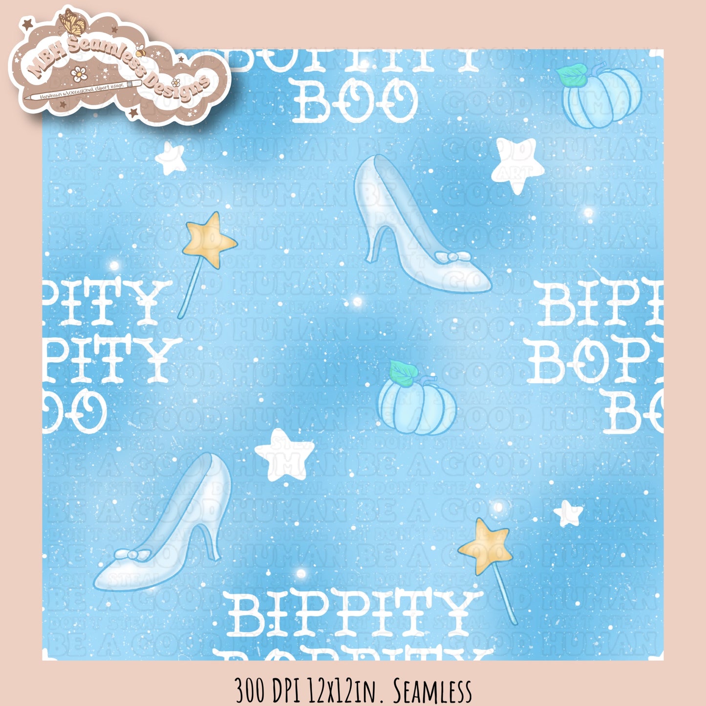 Bippity Boppity Boo Seamless Pattern