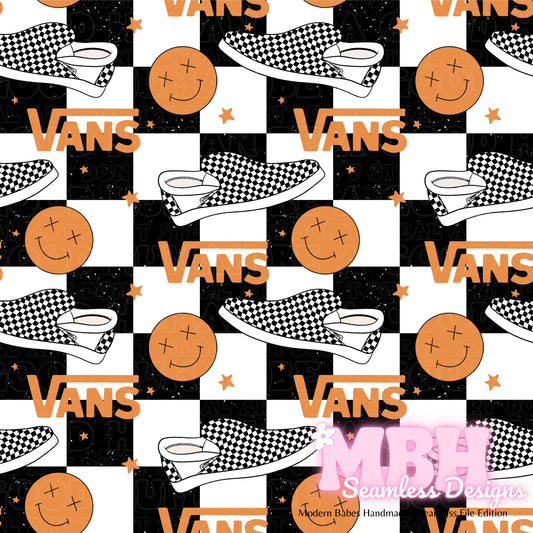 Checkered Vans Seamless Pattern