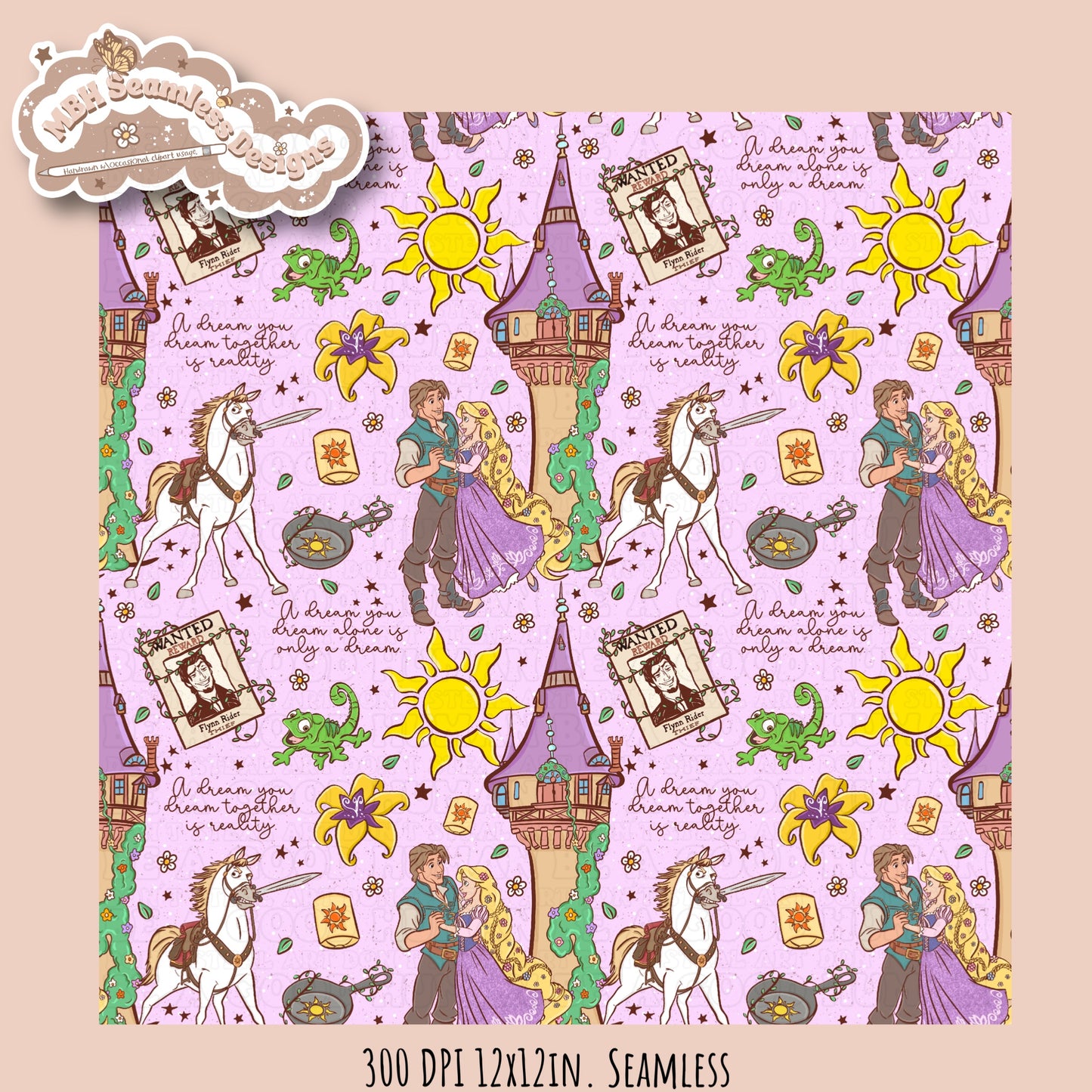 Tangled Seamless Pattern • Multiple Colorway Options