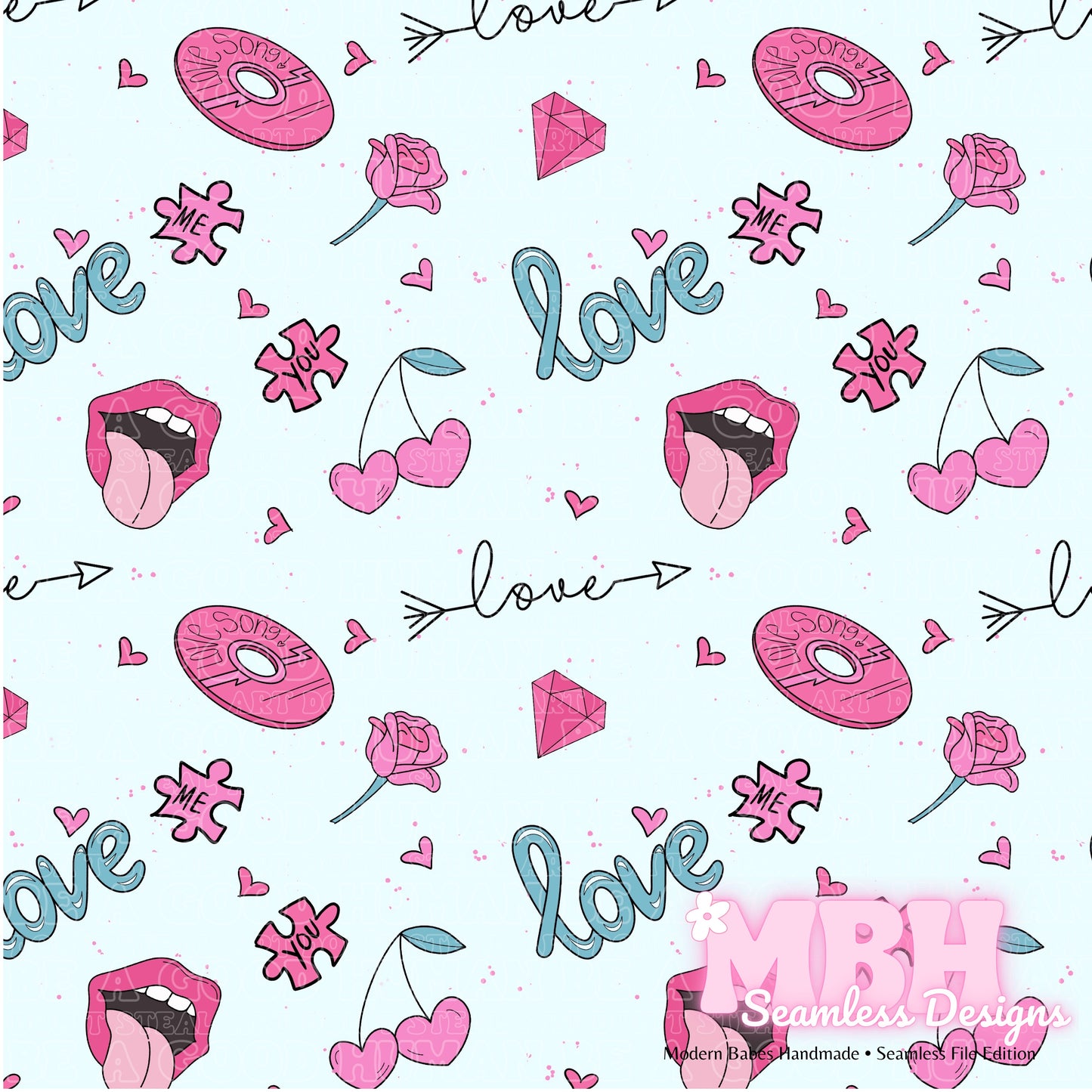 Love Seamless 2 Colorways Pattern