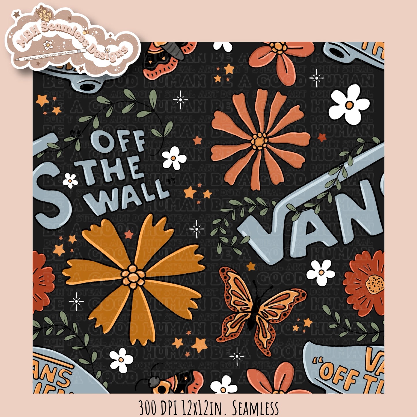 Off the Wall Floral Seamless Pattern MULTIPLE COLORWAYS