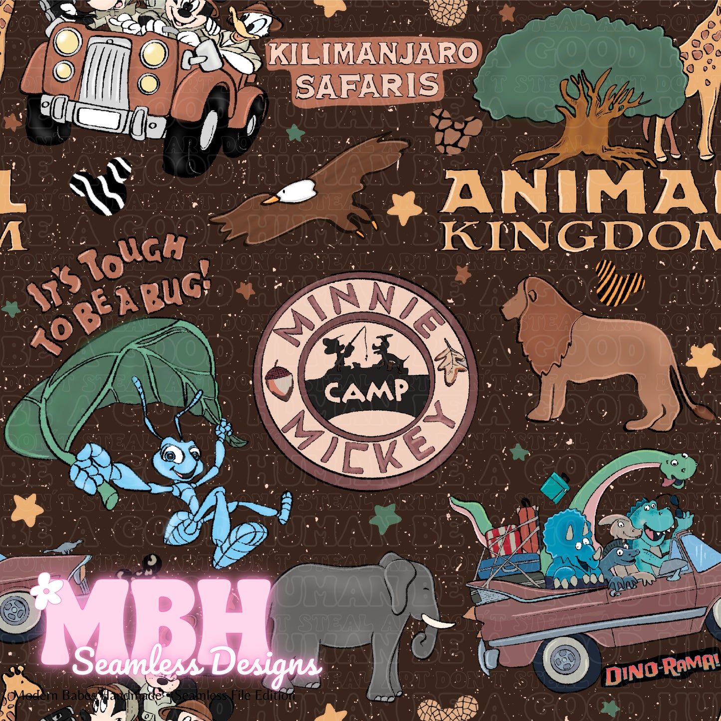 Neutral Animal Kingdom Seamless Pattern MULTIPLE COLORWAYS