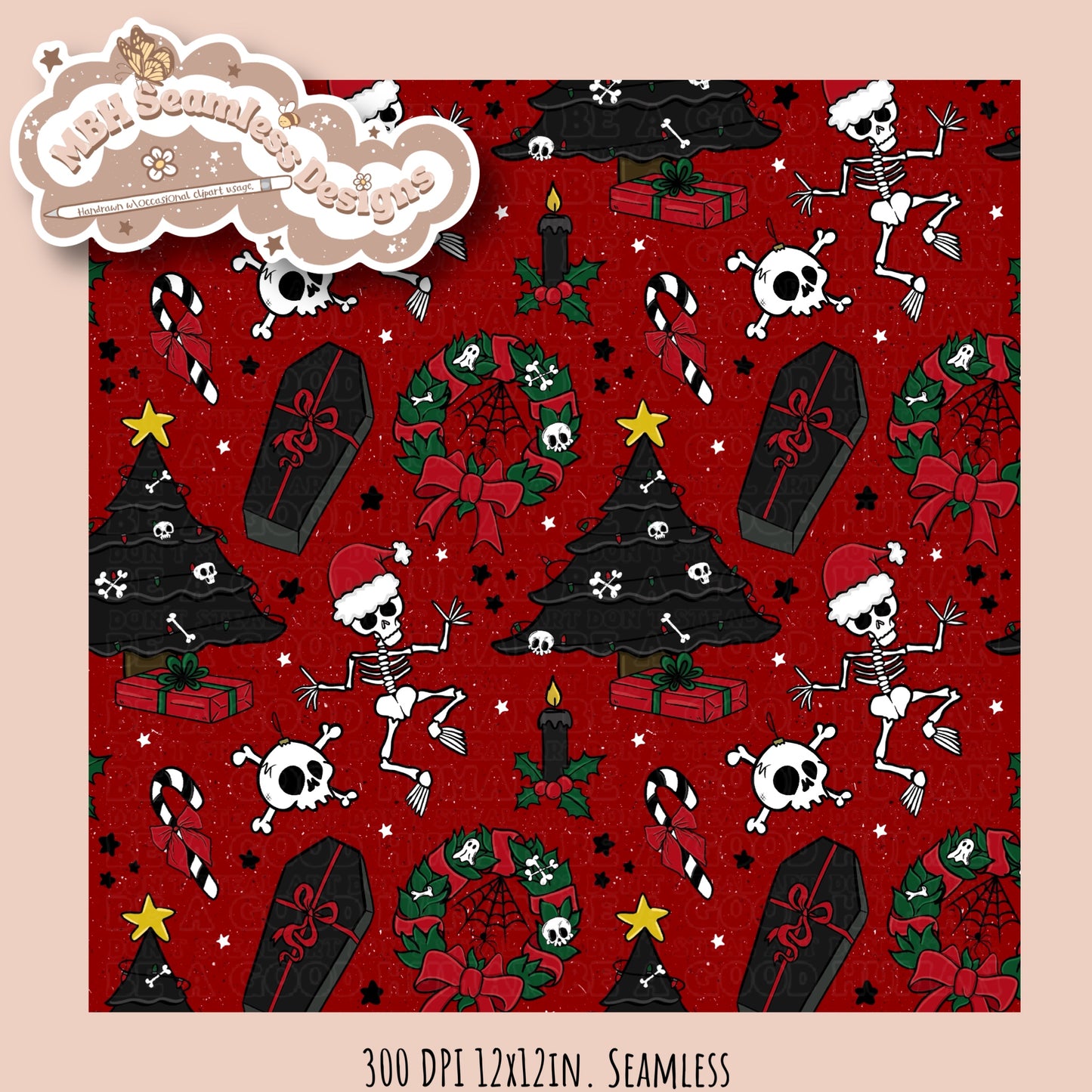 Spooky Christmas Seamless MULTIPLE COLORWAYS