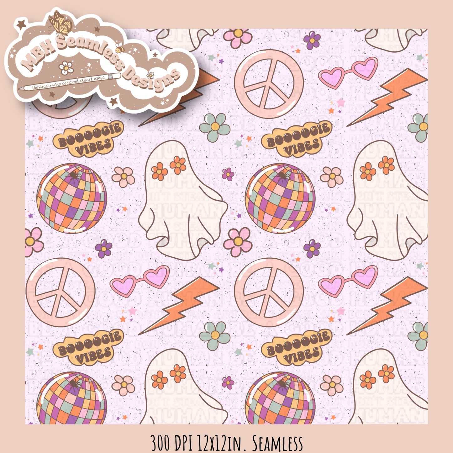 Boooogie Vibes Seamless Pattern MULTIPLE COLORWAYS