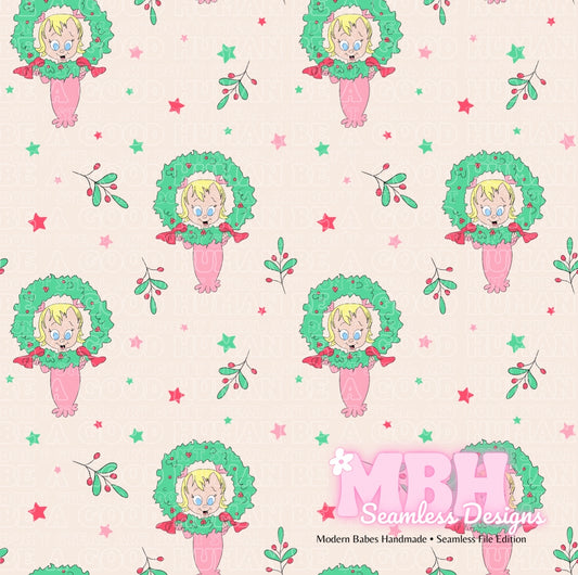 Cindy Lou Who Seamless Pattern