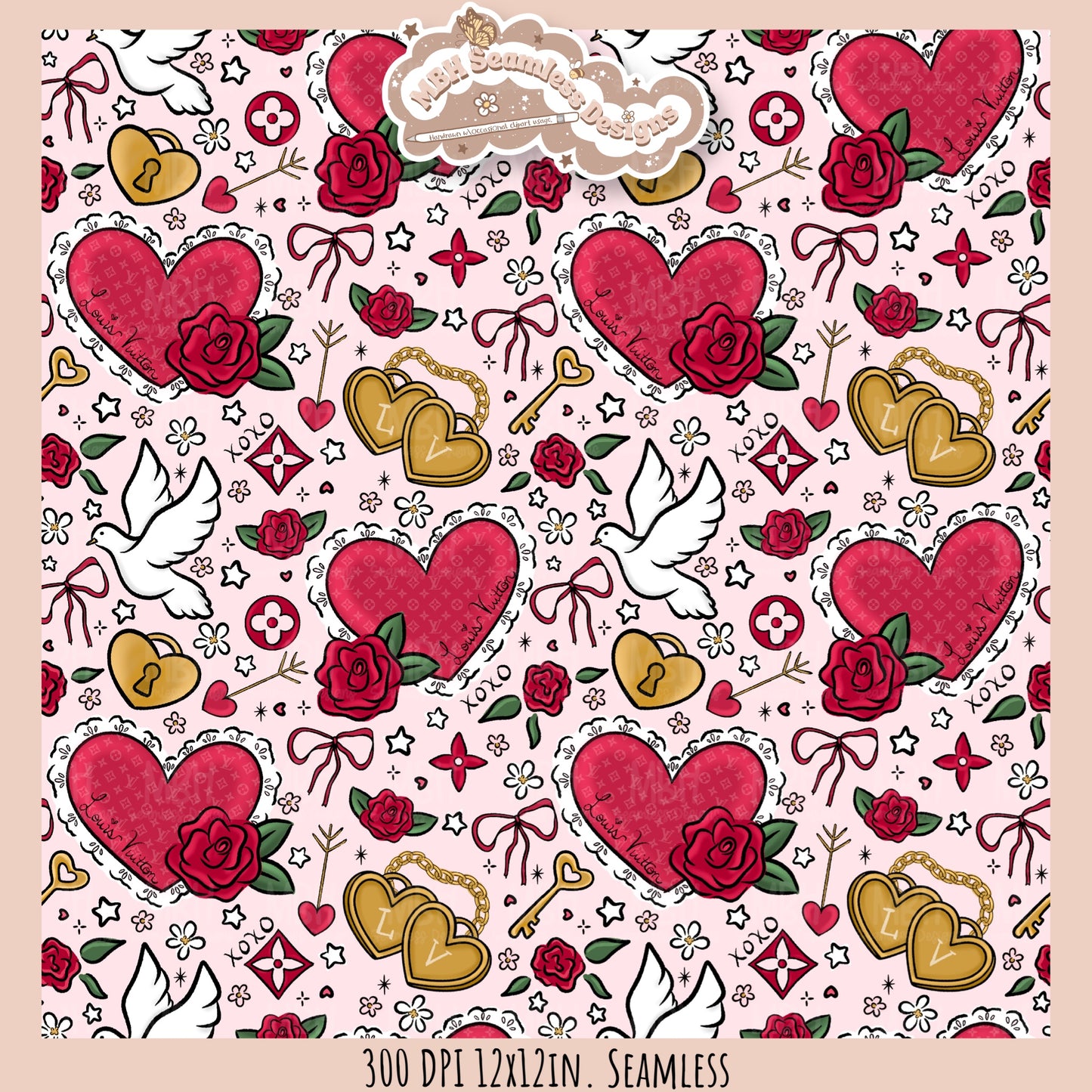 Boujee Romance Seamless Pattern //MULTIPLE COLORWAY OPTIONS