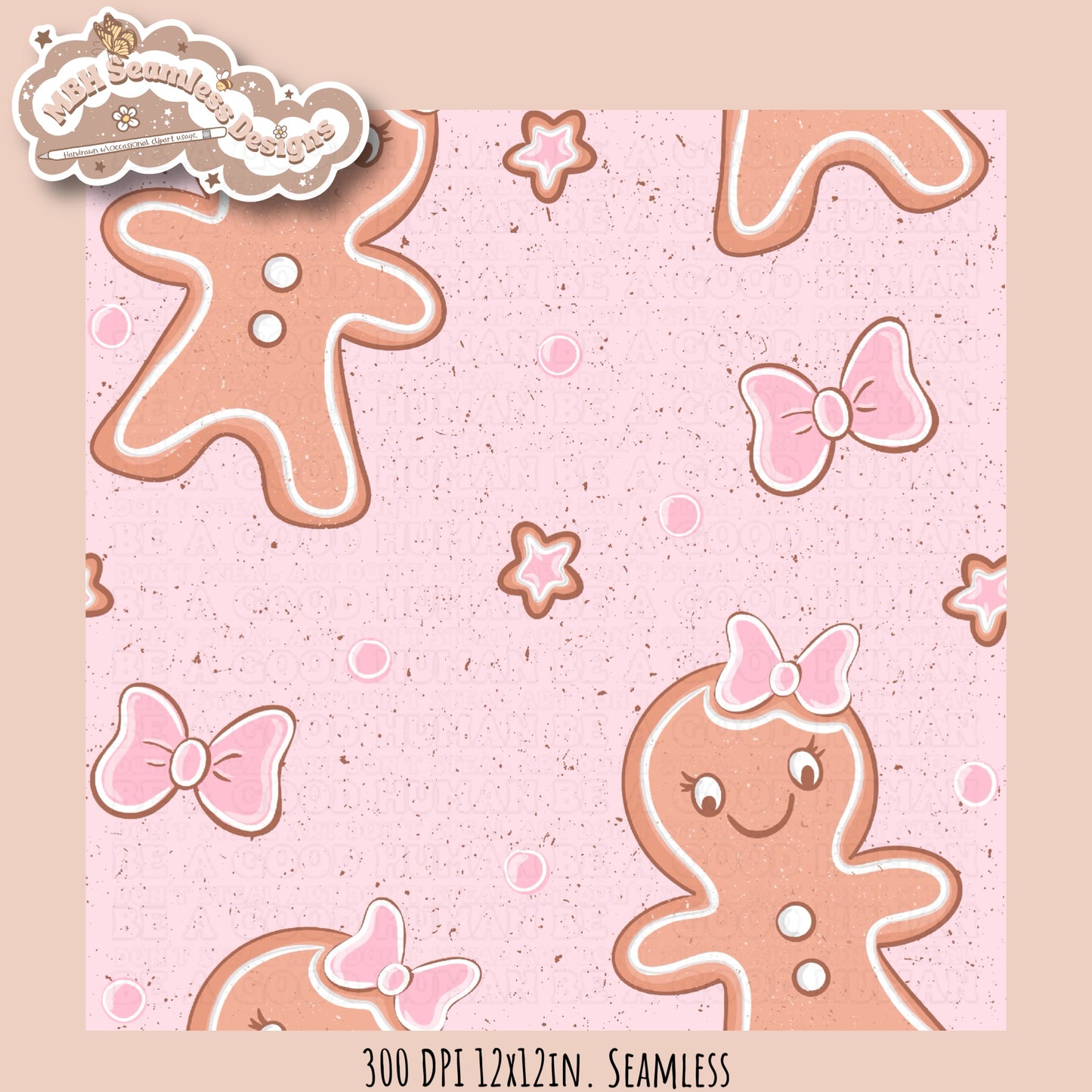 Pink Gingerbread Girl  MULTIPLE COLORWAYS