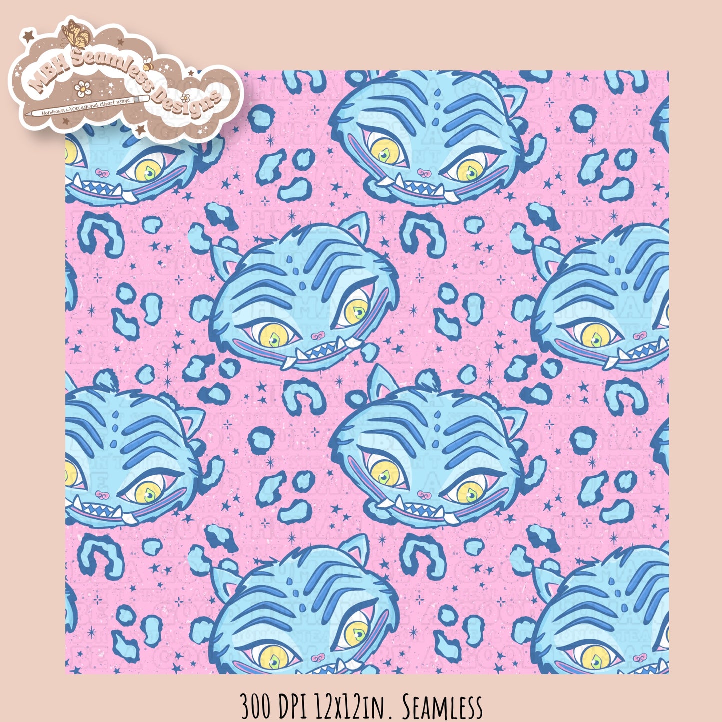 Derpy Cheetah Print Seamless Pattern // Assorted Colorways