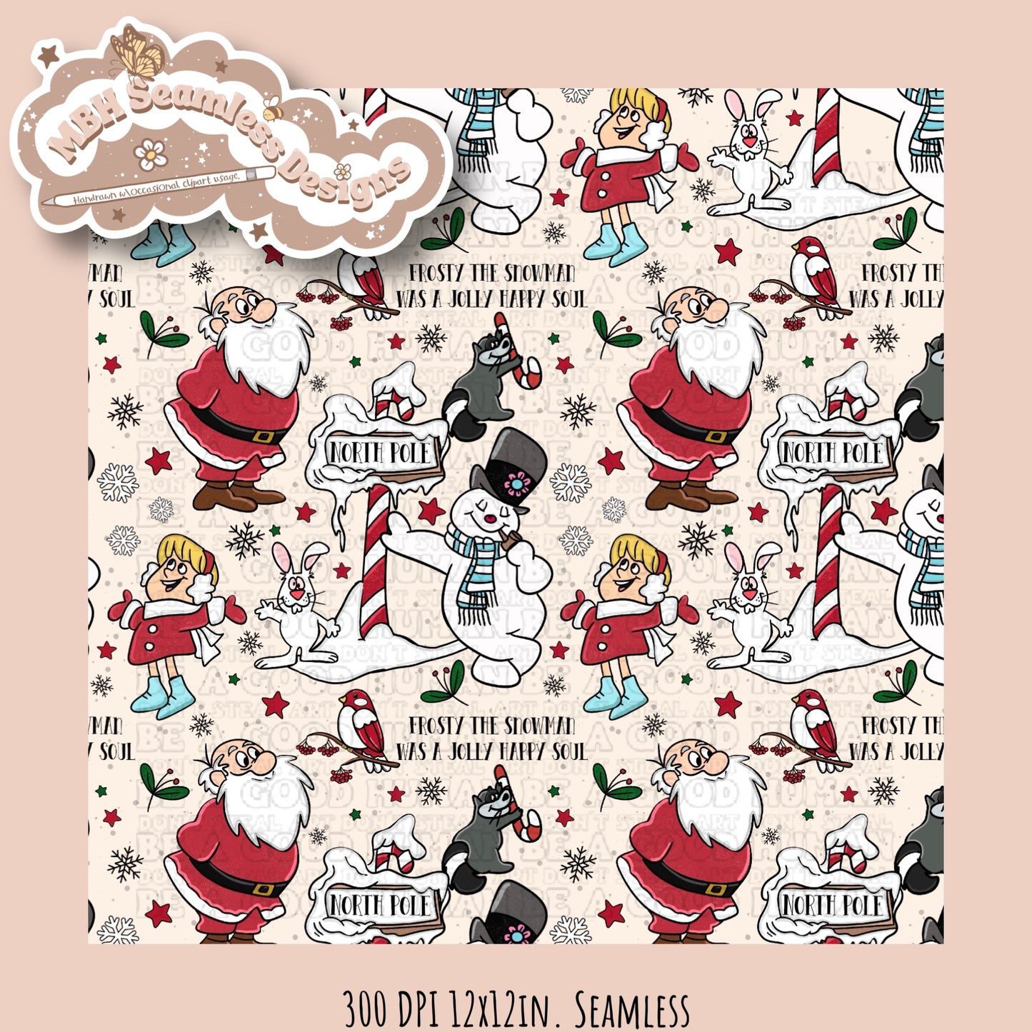 Classic Frosty Seamless Pattern MULTIPLE COLORWAYS