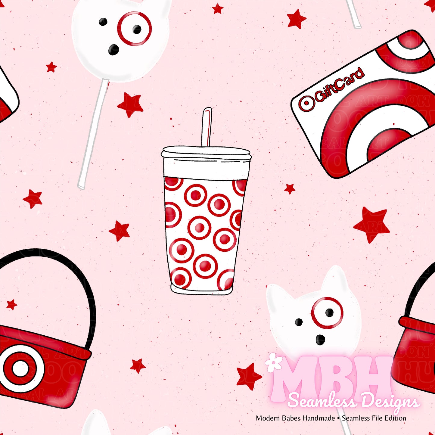 Target Cake Pop Assorted Colorways Seamless Pattern