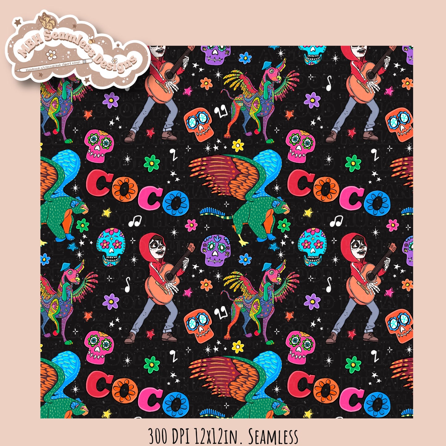 Coco Spirit Animals Seamless Pattern • Multiple Colorways